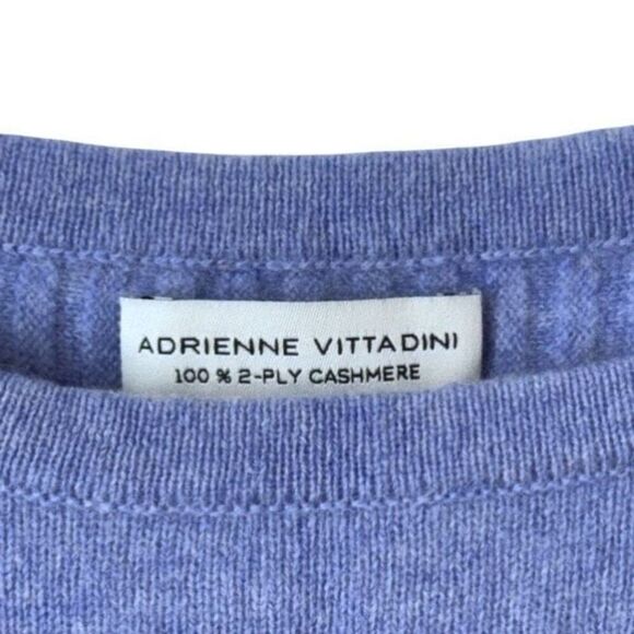 Adrienne Vittadini Cashmere Sweater in Blue Seing Shape 2-Ply Wool Medium - Picture 5 of 7